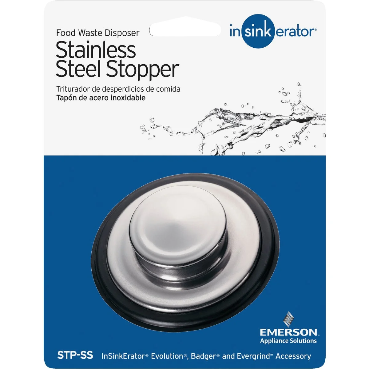 Smart Insinkerator 3-1 4 In. Stainless Steel Disposer Stopper Green