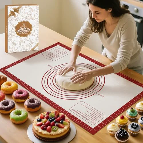 Contemporary Non Stick Pastry Mat for Rolling Dough Fondant Pie Crust Easy-to-Use