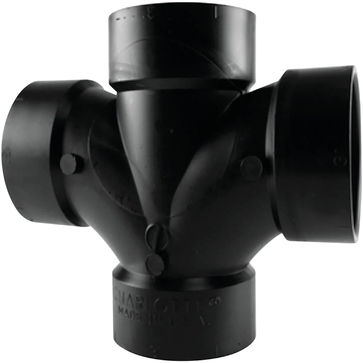 World-Class Charlotte Pipe 3 In. All Hub Double Sanitary ABS Waste Vent Tee Reusable