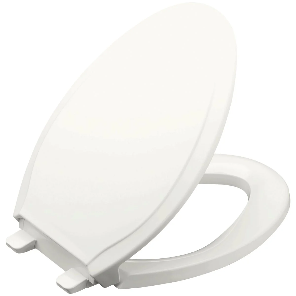 Exceptional Kohler Rutledge Quiet-Close Elongated Closed Front White Plastic Toilet Seat w Grip-Tight Reliable