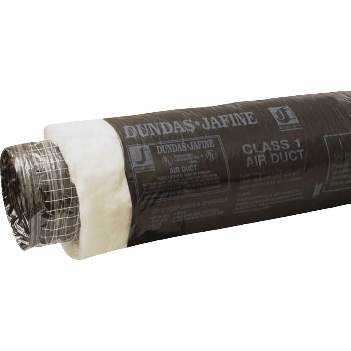 Effective Dundas Jafine 6 In. I.D. x 25 Ft. R6.0 Black Jacket Flexible Insulated Ducting Certified