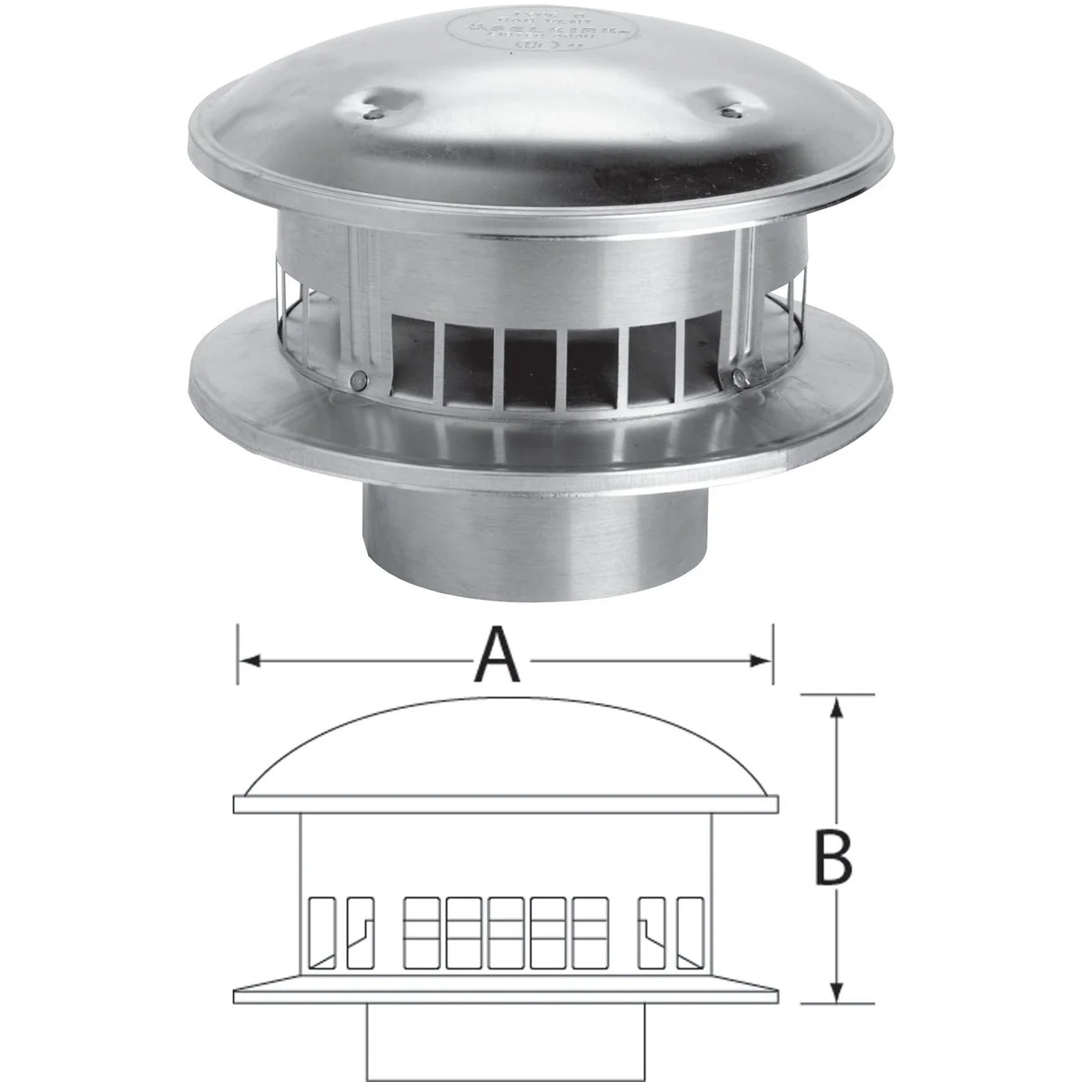 Green SELKIRK RV 4 In. x 8 In. x 4-1 4 In. Gas Vent Cap Original Design