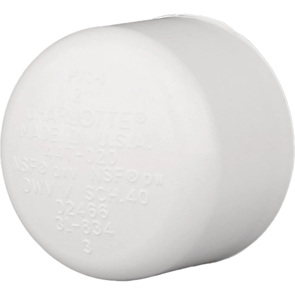 Certified Charlotte Pipe 1-1 2 In. Schedule 40 Pressure Slip PVC Cap Original