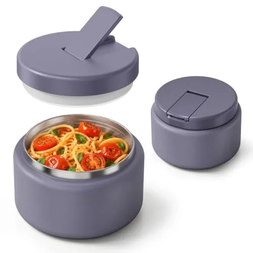 Trendy 13.5oz Soup Thermo for Hot Food Kids with Buckle Lid Insulated Vacuum Food Jar Wide Mouth Leakproof Stainless Steel Lunch Container Consistent