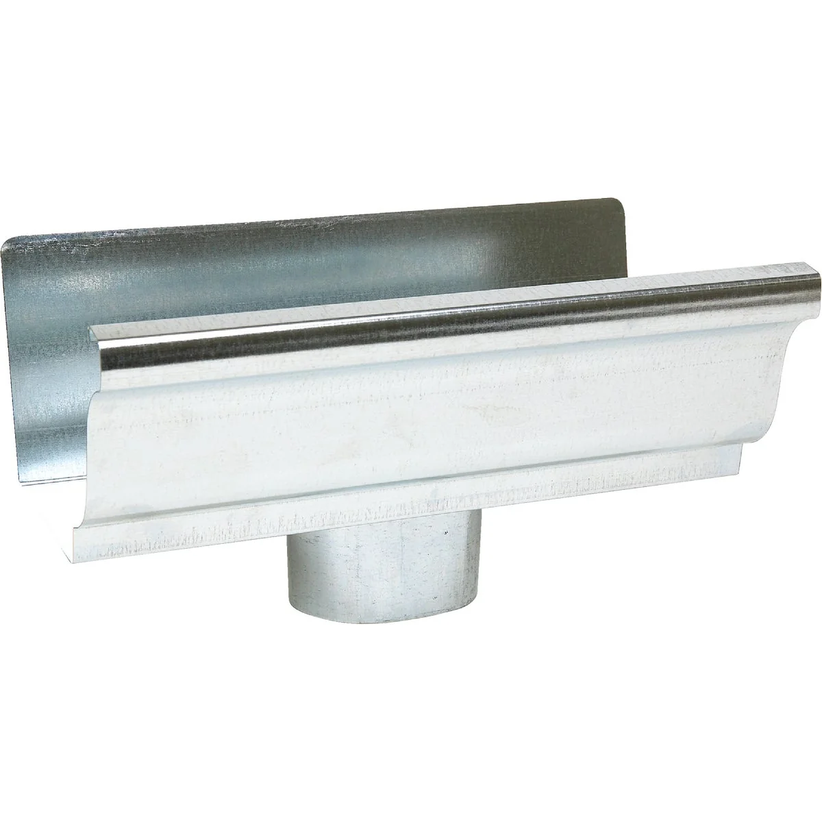 Safe Amerimax 5 In. K Style Galvanized Gutter Drop Outlet Lightweight