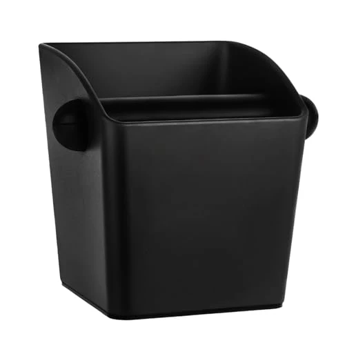 Green Espresso Knock Box Square High Side Wall Splash Prevention Design Knock Box Shock Absorbing Non Slip Knock Box Espresso With Removable Knock Bar Espresso Accessories for Home Detailed