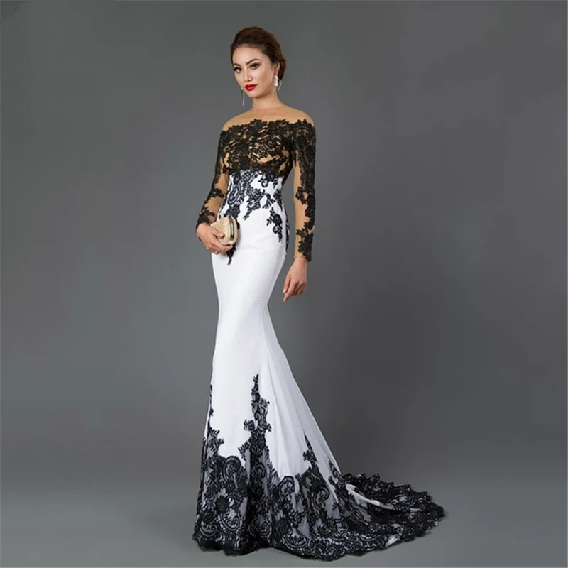 Elegant Embroidered Lace Maxi Dress With Fishtail Slim Tail Enhanced