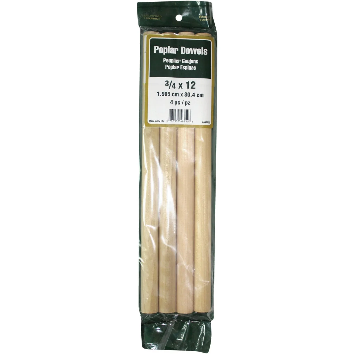 Easy-to-Use Madison Mill 3 4 In. x 12 In. Poplar Dowel Rod 4 Pieces Recyclable