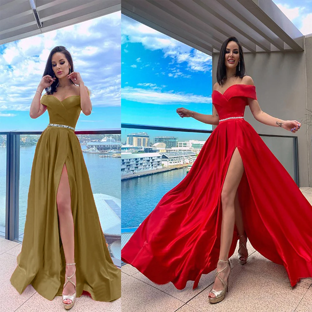 Genuine Women's Long Dress Trailing Banquet Luxury