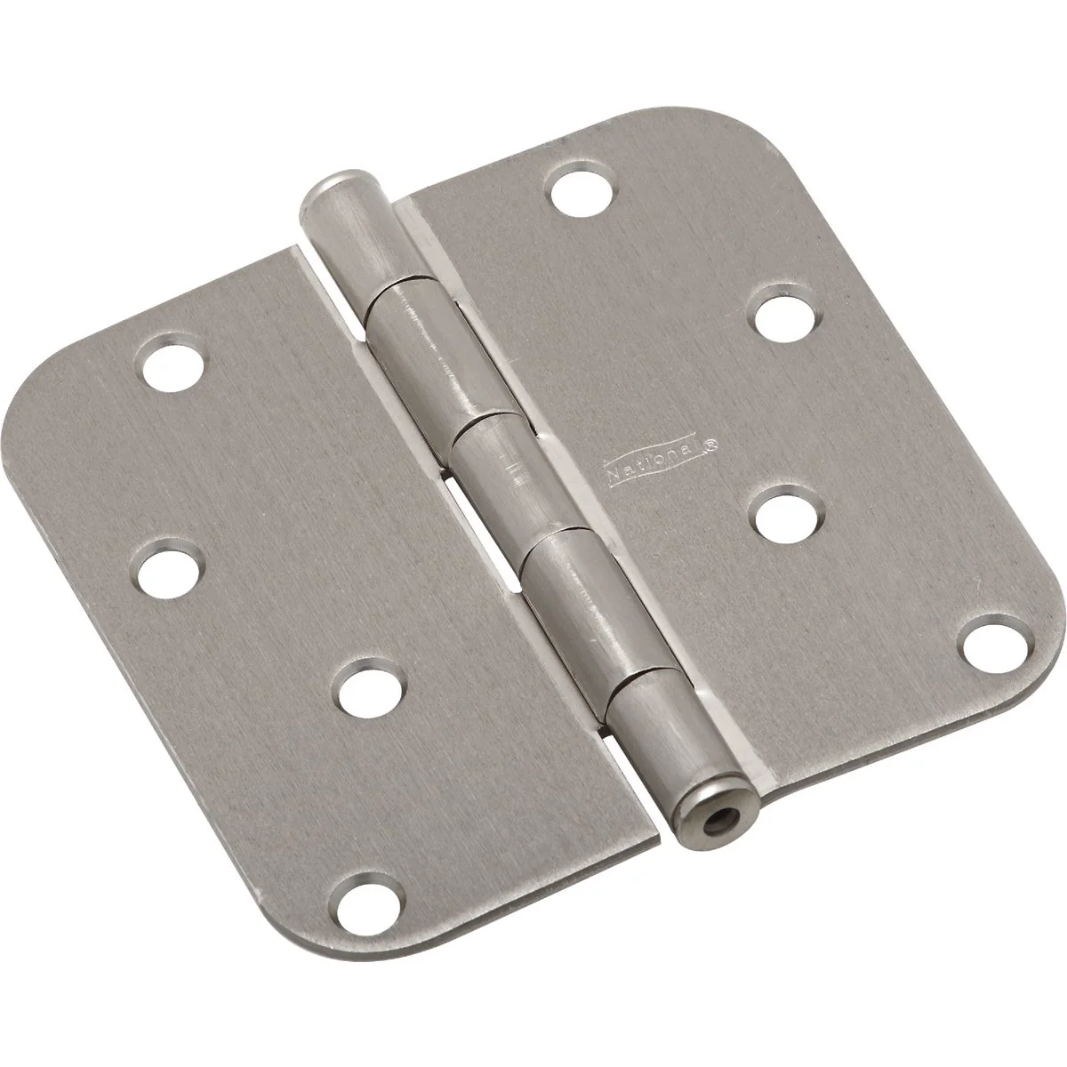 Practical National 4 In. x 5 8 In. Radius Satin Nickel Door Hinge Refined