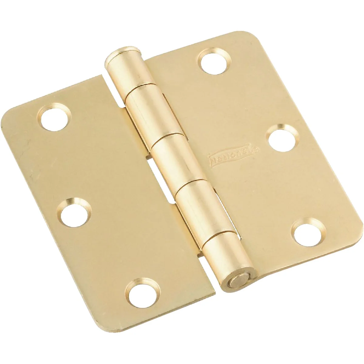 Practical National 3 In. x 1 4 In. Radius Satin Brass Door Hinge Elegant