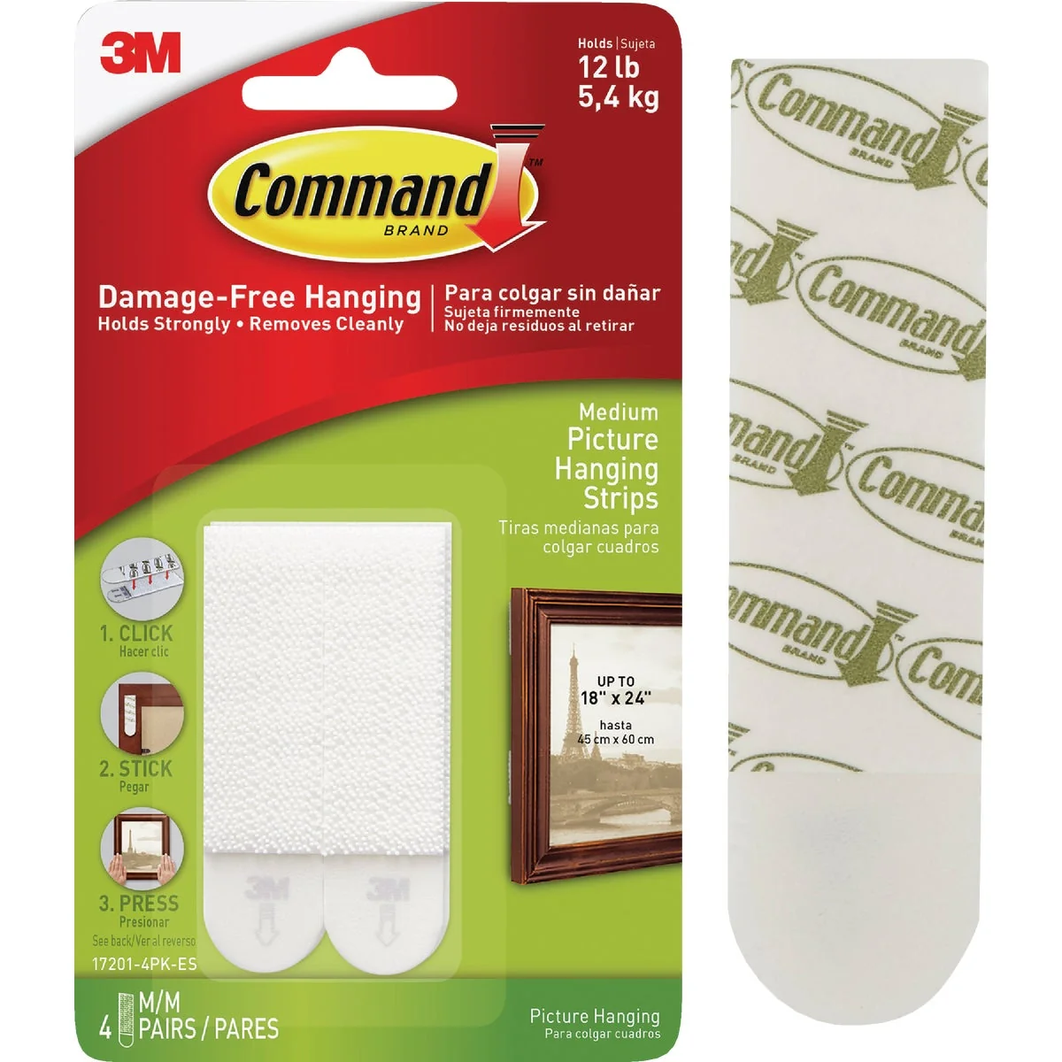 Refined Command 3 4 In. x 2-3 4 In. White Interlocking Picture Hanger 4 Count User-Friendly