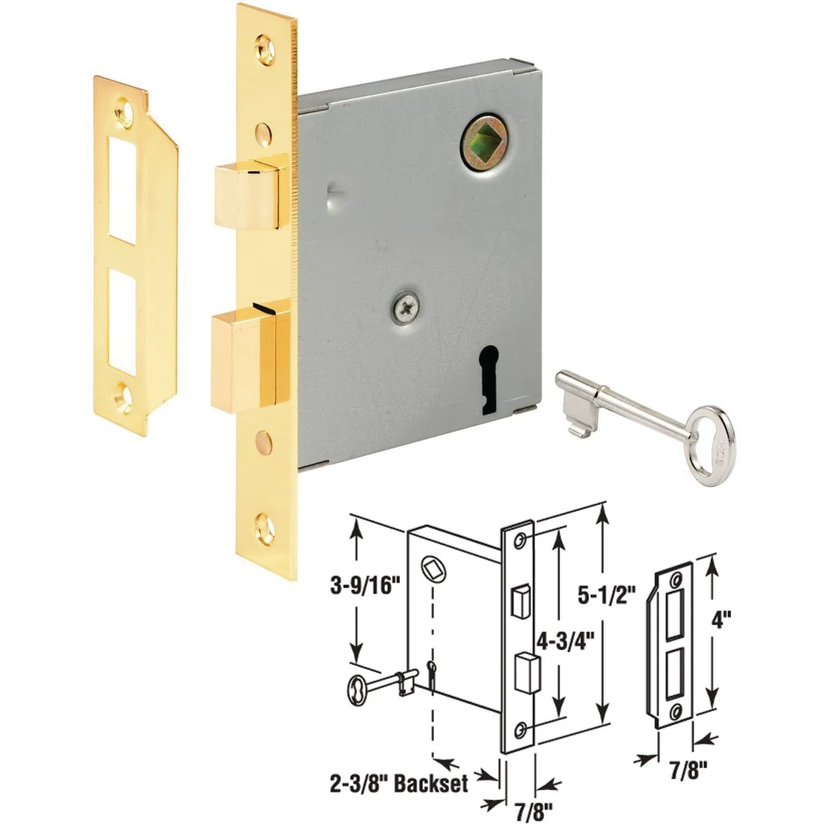 Detailed Prime Line Bit Key Mortise Lock High-Performance