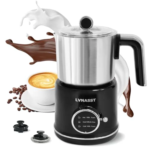 Healthy Milk Frother Warmer 3in1 Electric Milk Steamer Stainless Steel Foam Maker Clean