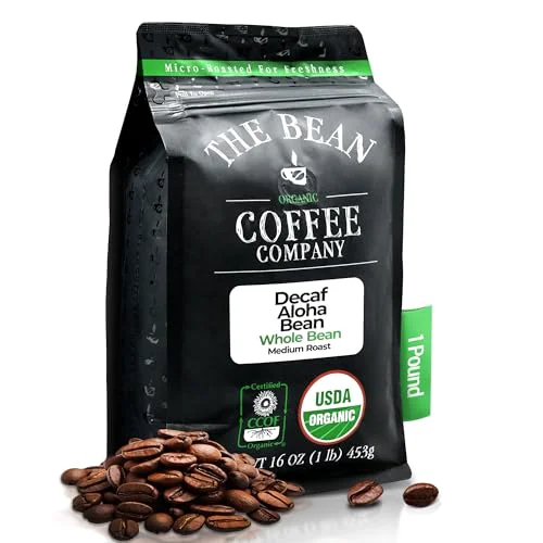 Authentic The Bean Organic Coffee Co. Decaf Aloha Bean Hazelnut 16 Ounce Exclusive
