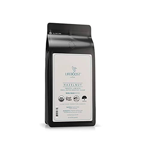 Certified Hazelnut Whole Bean Coffee 12 Ounce Casual