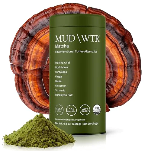 Enhanced MUDWTR Mushroom Matcha Powder 6.4 Ounce Top-Quality