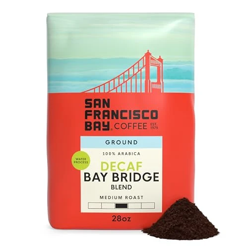 Secure Coffee DECAF Bay Bridge Blend Ground Coffee 28 Ounce Trendy