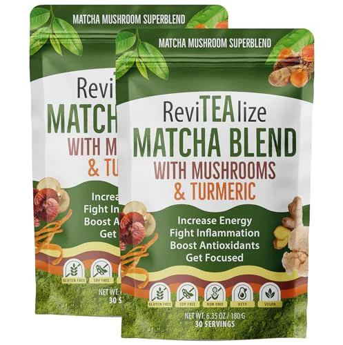 Advanced Mushroom Matcha Powder 6.35 Ounce Organic