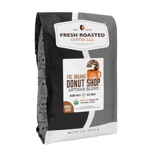 Trusted Organic Donut Shop Whole Bean Coffee 32 Ounce Verified