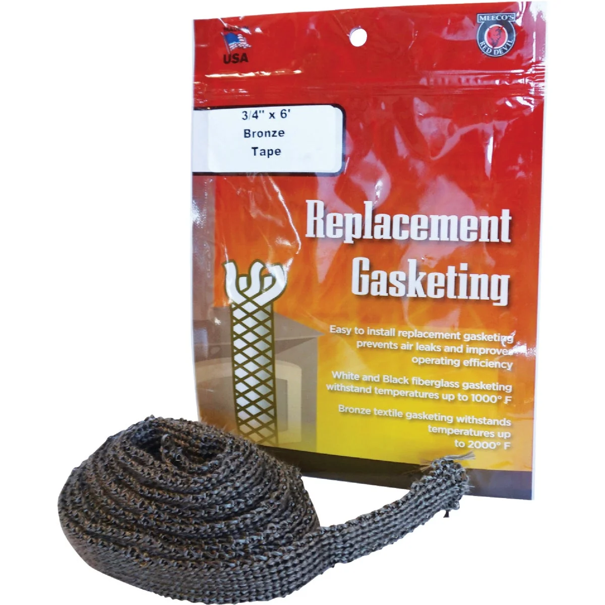 Fashionable Meeco's Red Devil 3 4 In. x 6 Ft. Bronze Tape Gasketing Lightweight