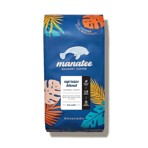 Crafted Manatee Gourmet Whole Bean Coffee 32 Ounce Advanced