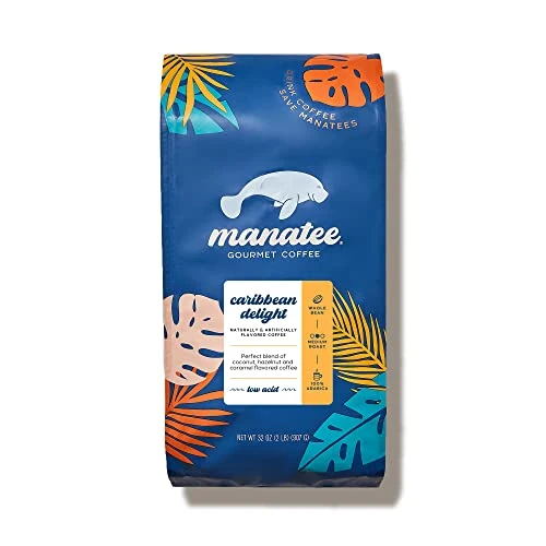 Traditional Manatee Gourmet Whole Bean Coffee 32 Ounce Clean