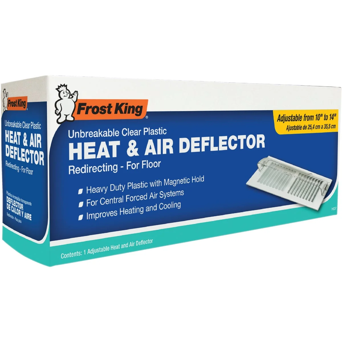Smooth Frost King 10 In. to 14 In. Floor Heat and Air Deflector Versatile