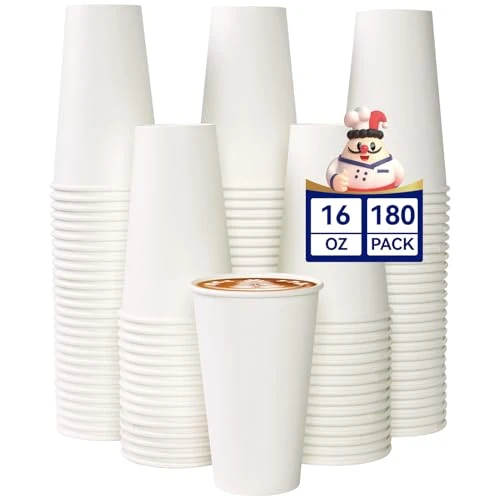Elegant 180 Count 16 oz Coffee Cups Artisan