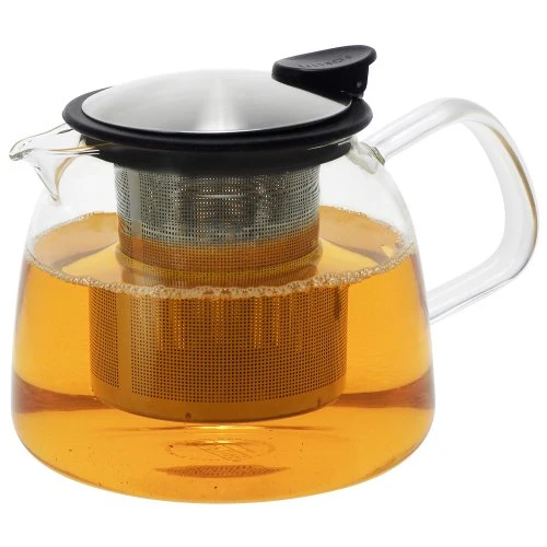 Professional Bell Glass Teapot with Basket Infuser Proven