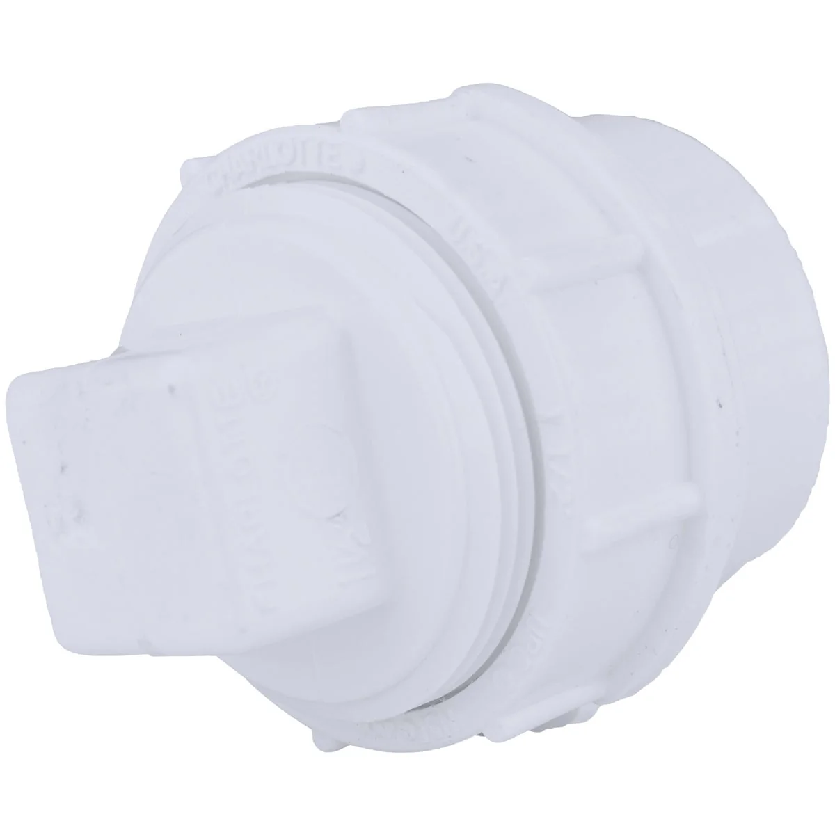 World-Class Charlotte Pipe 1-1 2 In. SPG x 1-1 2 In. FIP Schedule 40 DWV PVC Cleanout with Threaded Plug Reusable