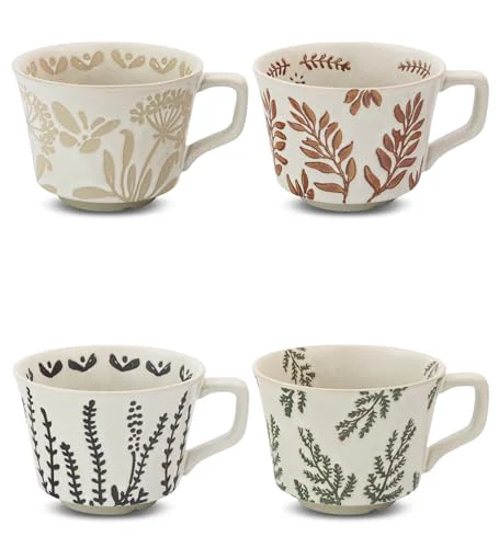 Reliable 11 oz Ceramic Coffee Mug 4 Count Reusable