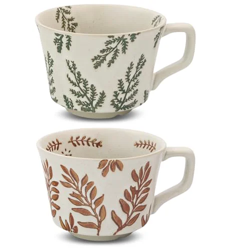 Prestigious 11 oz Ceramic Coffee Mug 2 Count Environmentally Friendly