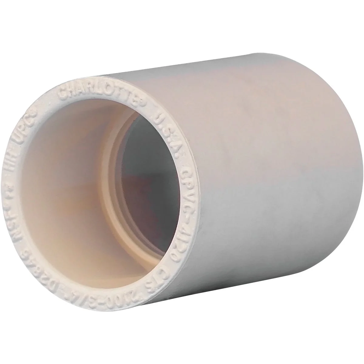 Organic Charlotte Pipe 3 4 In. Solvent Weldable CPVC Coupling with Stop Secure
