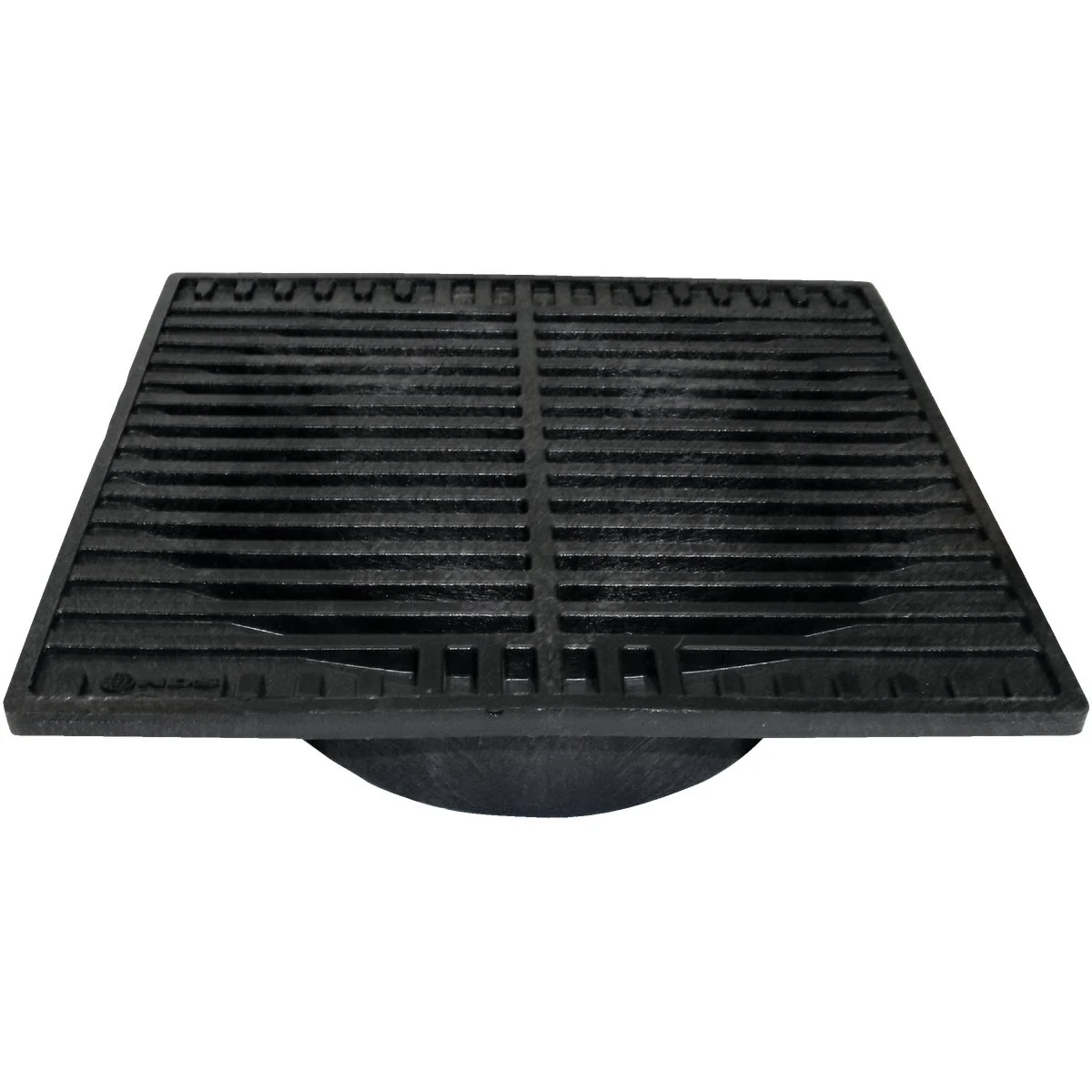 Fine NDS 9 In. x 9 In. Black Polyolefin Square Grate Soft