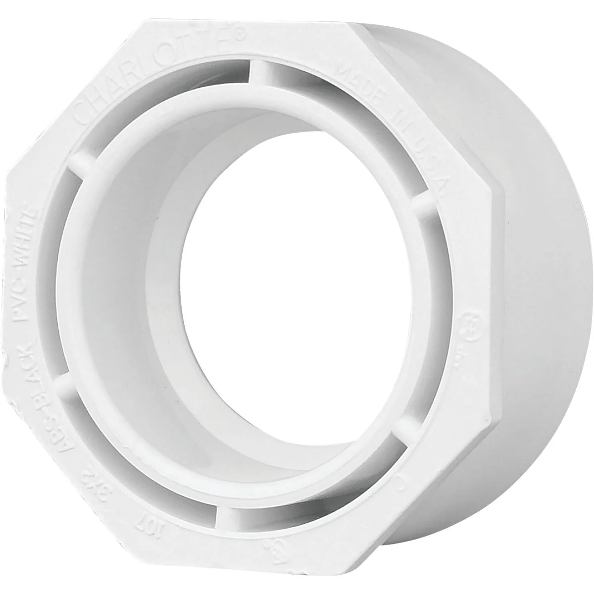 Responsible Charlotte Pipe 3 In. SPG x 2 In. Hub Schedule 40 DWV Reducing PVC Bushing Stylish