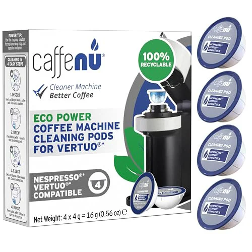 Dependable Nespresso Vertuo Compatible Cleaning Pods 4 Count Flexible