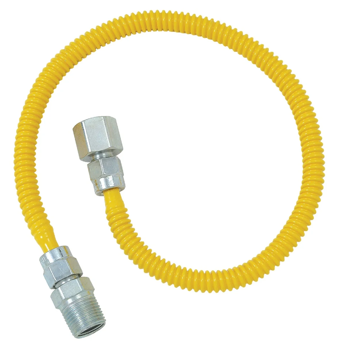 Specialty Dormont 3 8 In. OD x 36 In. Coated Stainless Steel Gas Connector 1 2 In. FIP x 1 2 In. MIP Tapped 3 8 In. FIP Detailed