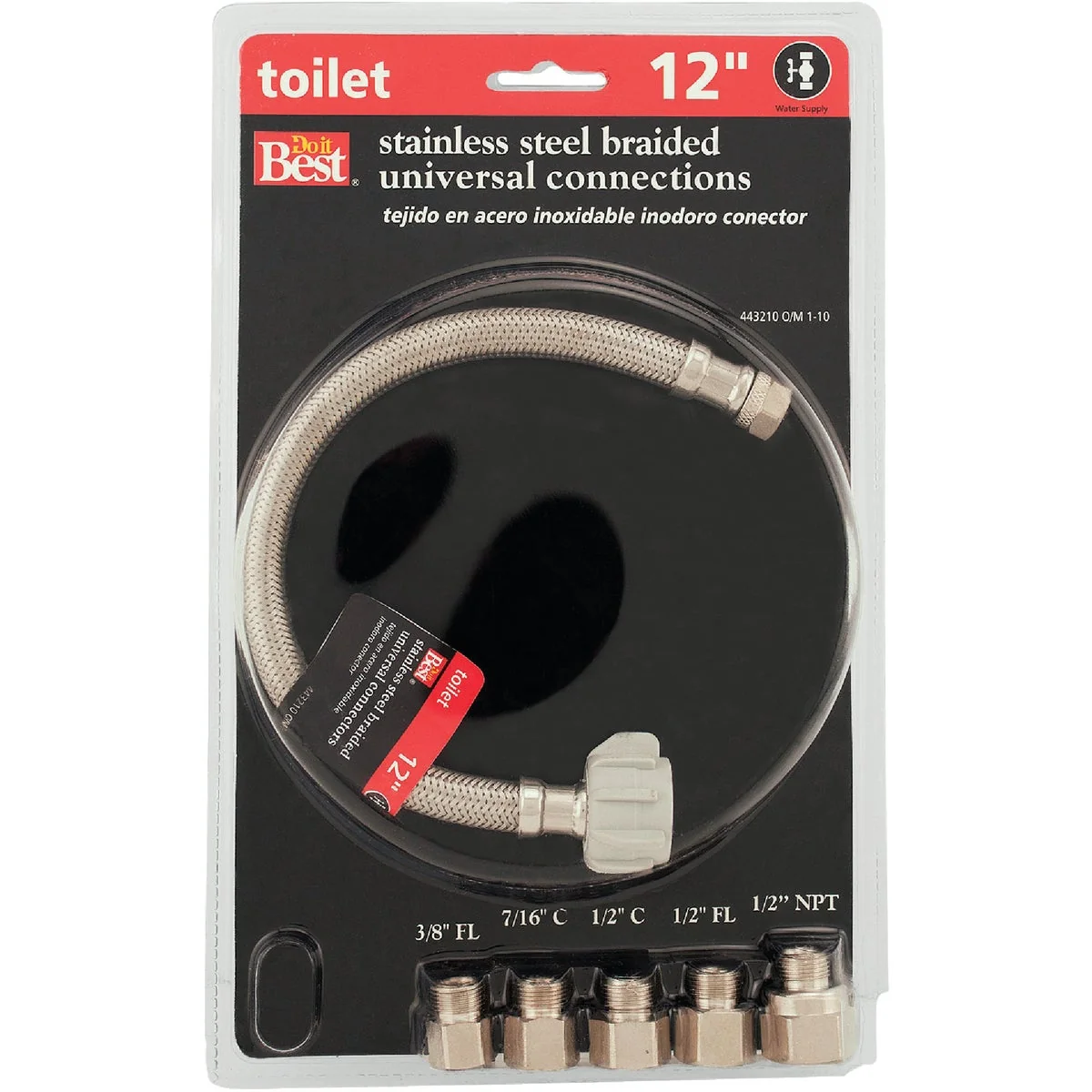 High-Quality B K 3 8 In. C Nut x 7 8 In. BC x 12 In. L Universal Kit Toilet Connector Stylish