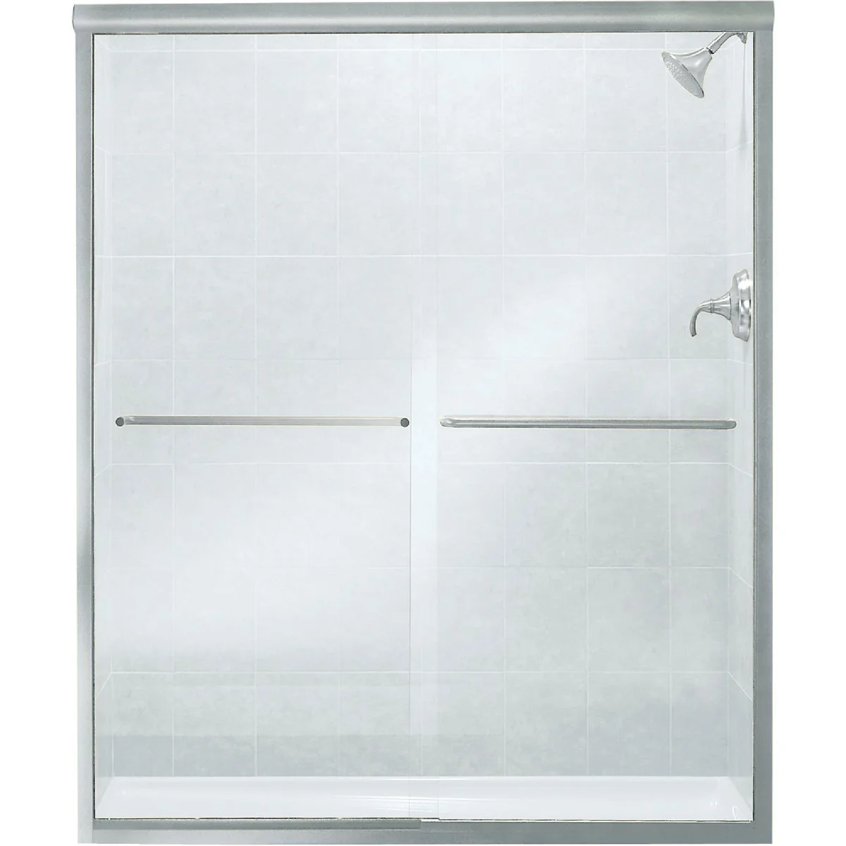 Minimalist Sterling Finesse 59-5 8 In. W. X 70-5 16 In. H. Chrome Frameless Clear Sliding Shower Door Unique