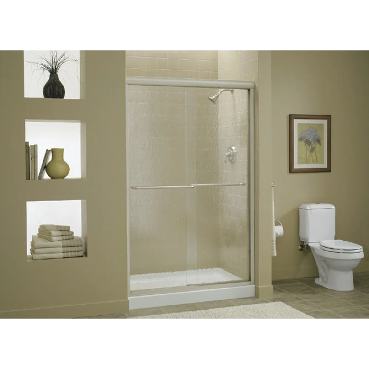 Reliable Sterling Finesse 47-5 8 In. W. X 70-5 16 In. H. Chrome Frameless Clear Sliding Shower Door Trendy