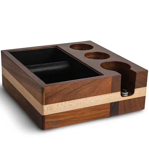 Excellent Espresso Knock Box With 54mm Tamping Station For Breville Espresso Accessories Adjustable Portafilter Height Sophisticated