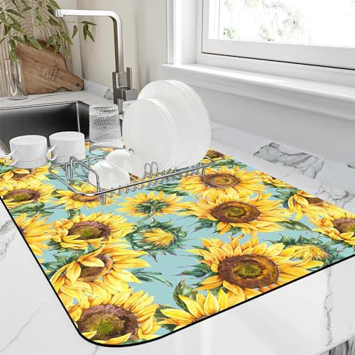 Pure Dish Drying Mat for Kitchen Counter Absorbent Dish Coffee Mat 16 X24 Quality