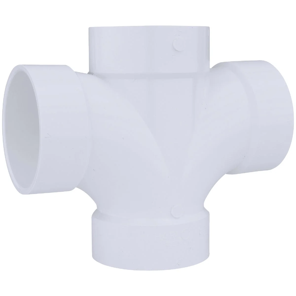 Enhanced Charlotte Pipe 4 In. Double Sanitary DWV PVC Tee Healthy