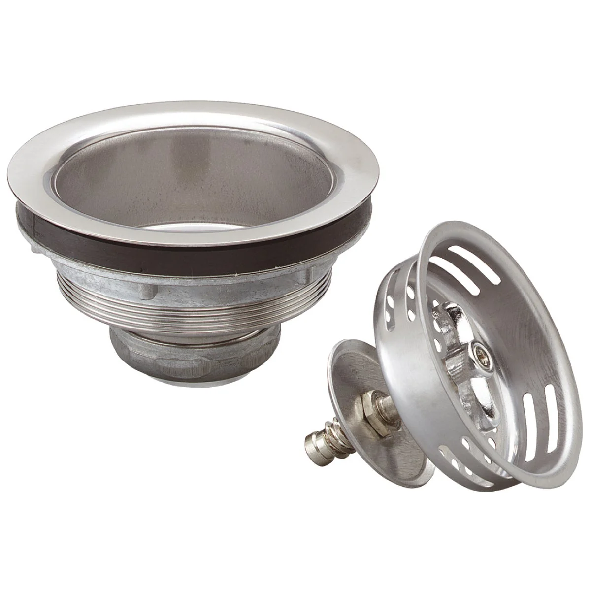 Solid Do it Stainless Steel Turn to Seal Basket Strainer Assembly Elite