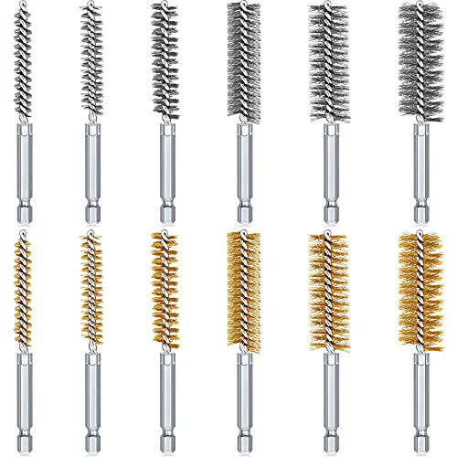 Contemporary 24 Pieces Bore Brush for Drill Wire Bore Brush Set Wire Cleaning Set Stainless Steel Cleaning for Power Drill Impact Driver Eco-Friendly