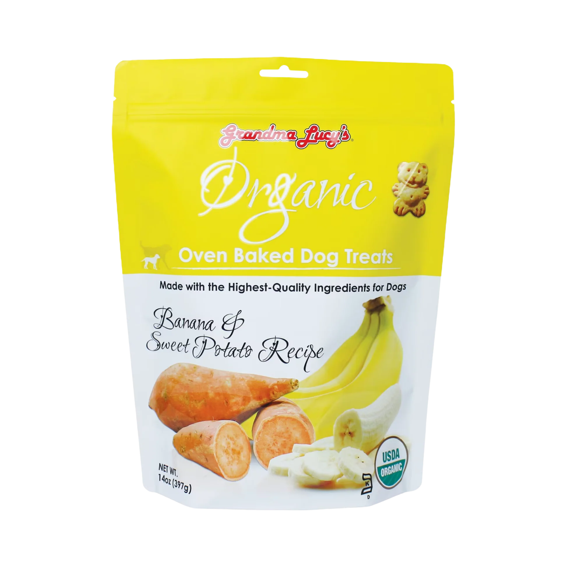 Professional Grandma Lucy's Oven Baked Organic Banana Sweet Potato Dog Treats 14oz High-Grade
