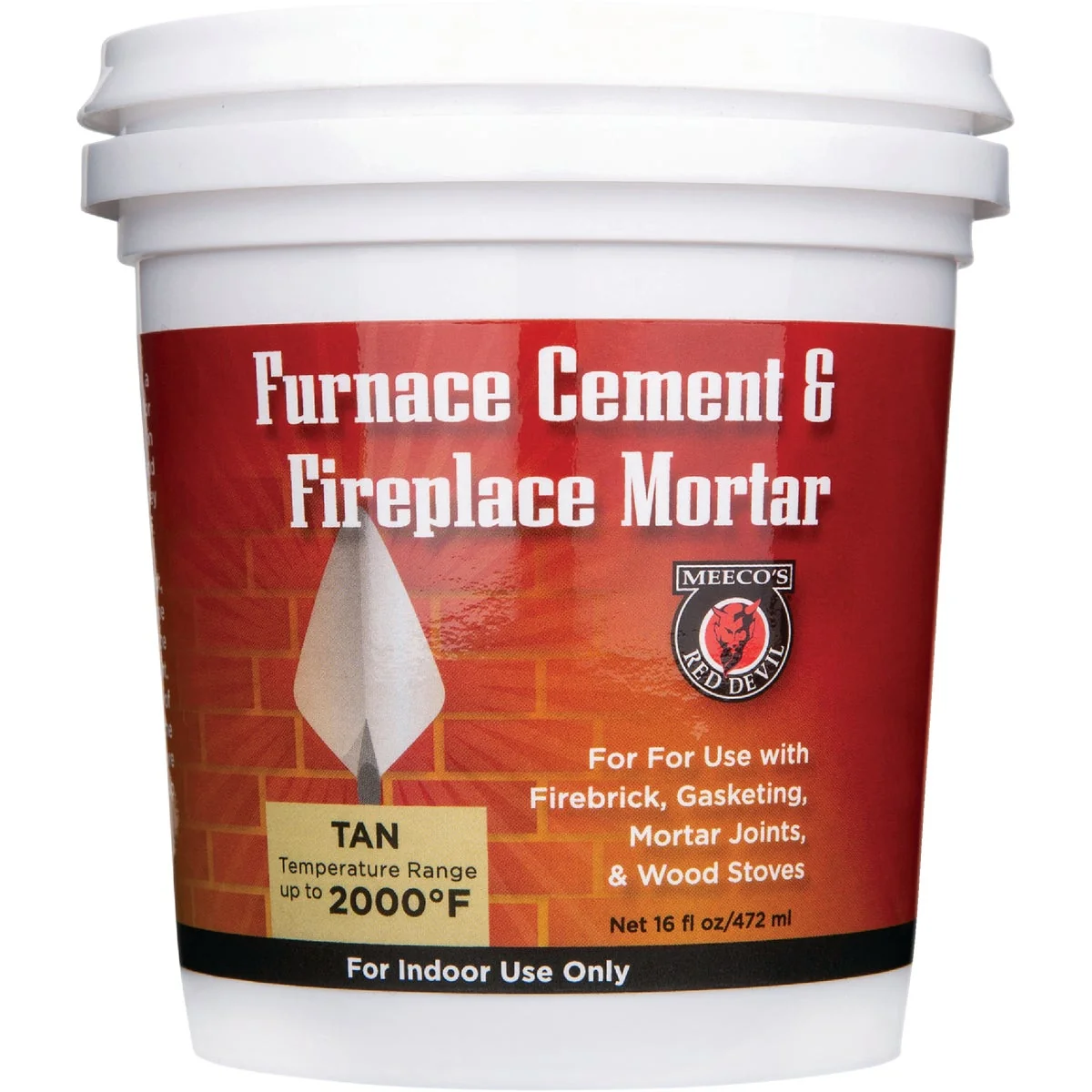 First-Class Meeco's Red Devil 1 Pt. Tan Furnace Cement Fireplace Mortar Healthy