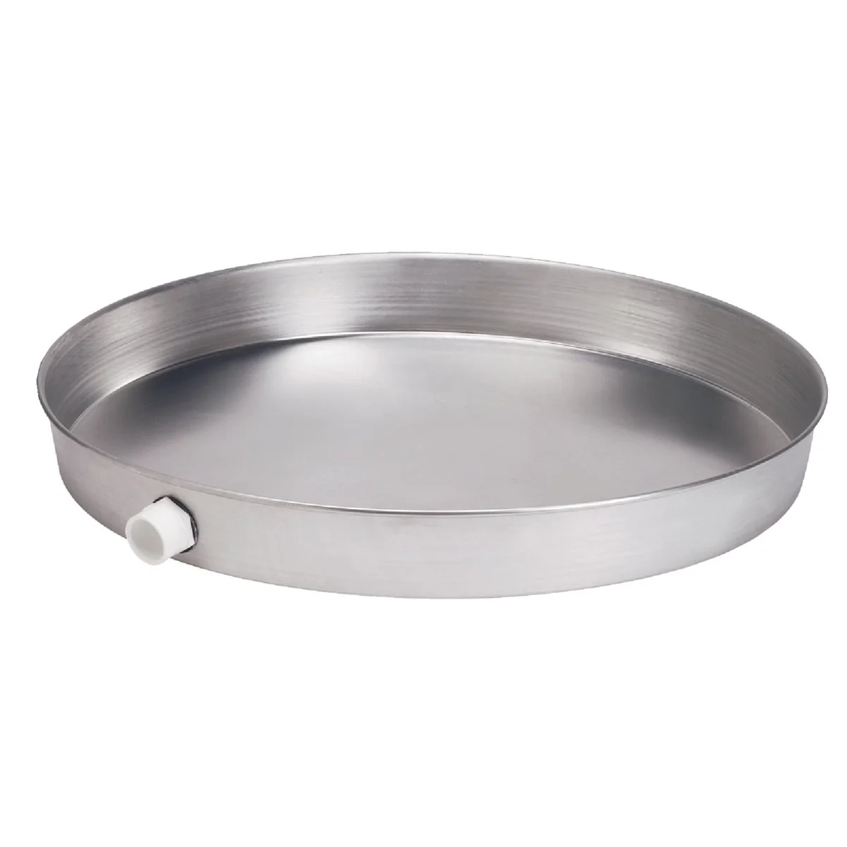 Convenient Oatey Aluminum 25 In. Water Heater Drain Pan with 1 In. PVC Fitting Quality