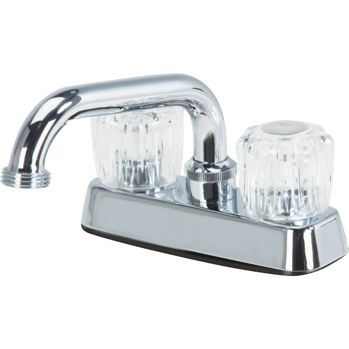 Official Home Impressions Chrome 4 In. Installation Solid Brass Acrylic Handle Laundry Faucet Exceptional